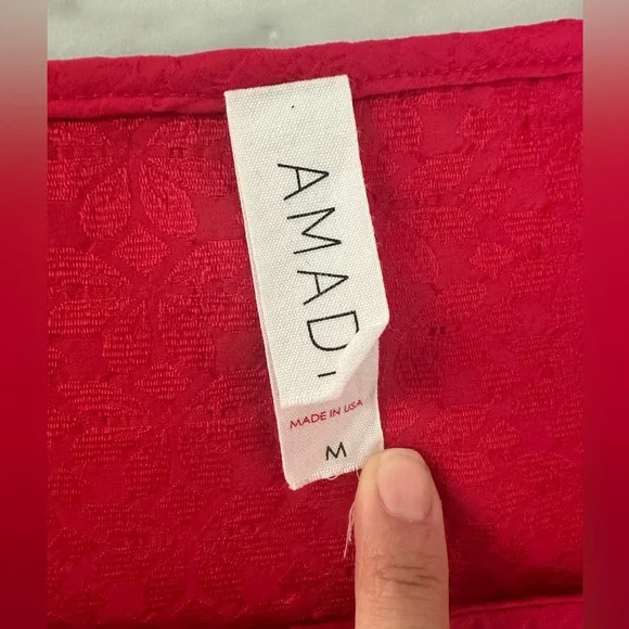 Anthropologie Amadi Esther Mini Red Dress - Picture 8 of 14